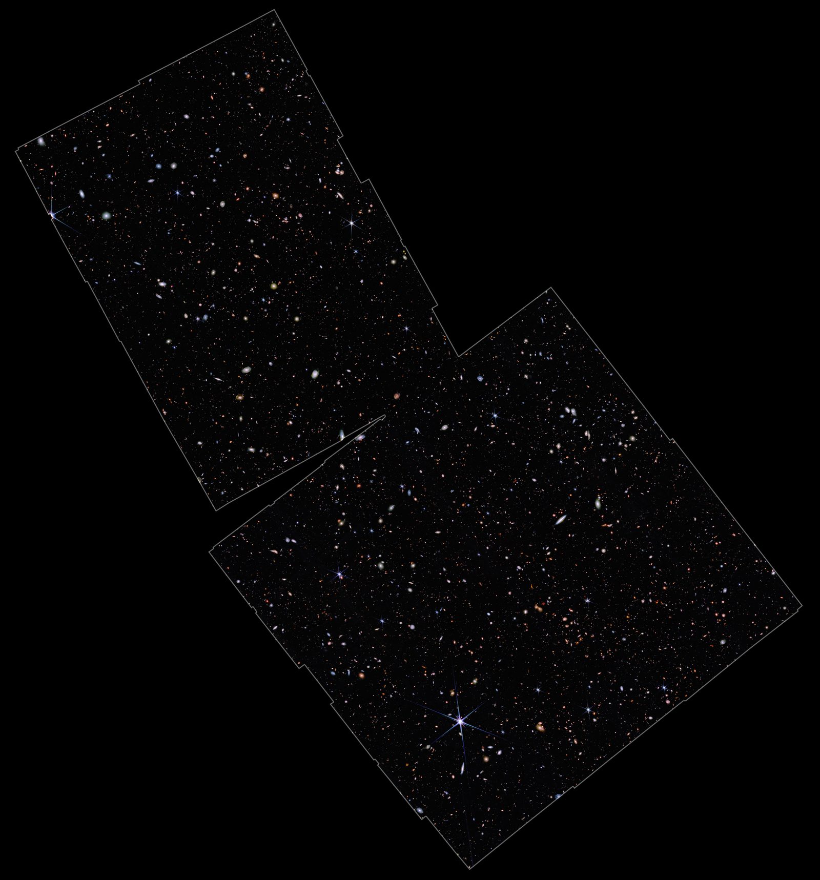 James Webb Space Telescope JADES deep field infrared view confirming primeval galaxy JADES-GS-z14-0