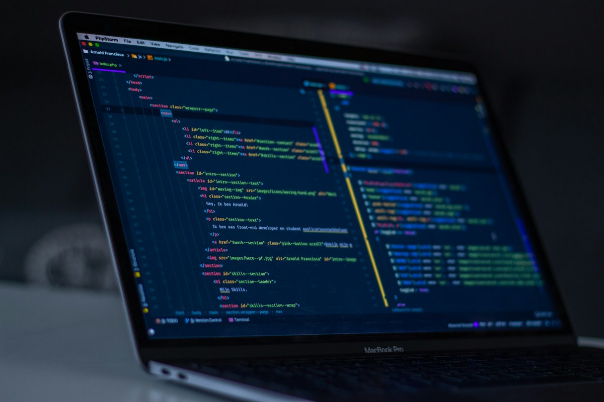 Source code editor showing Git pull request review and manual contributor certification signatures on Linux desktop